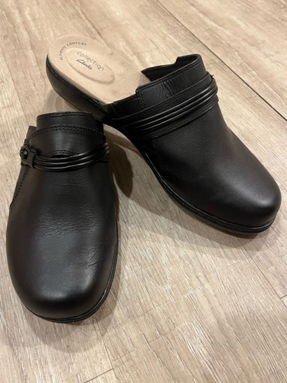 Clarks Collection Black Slip-On Clog 10 W